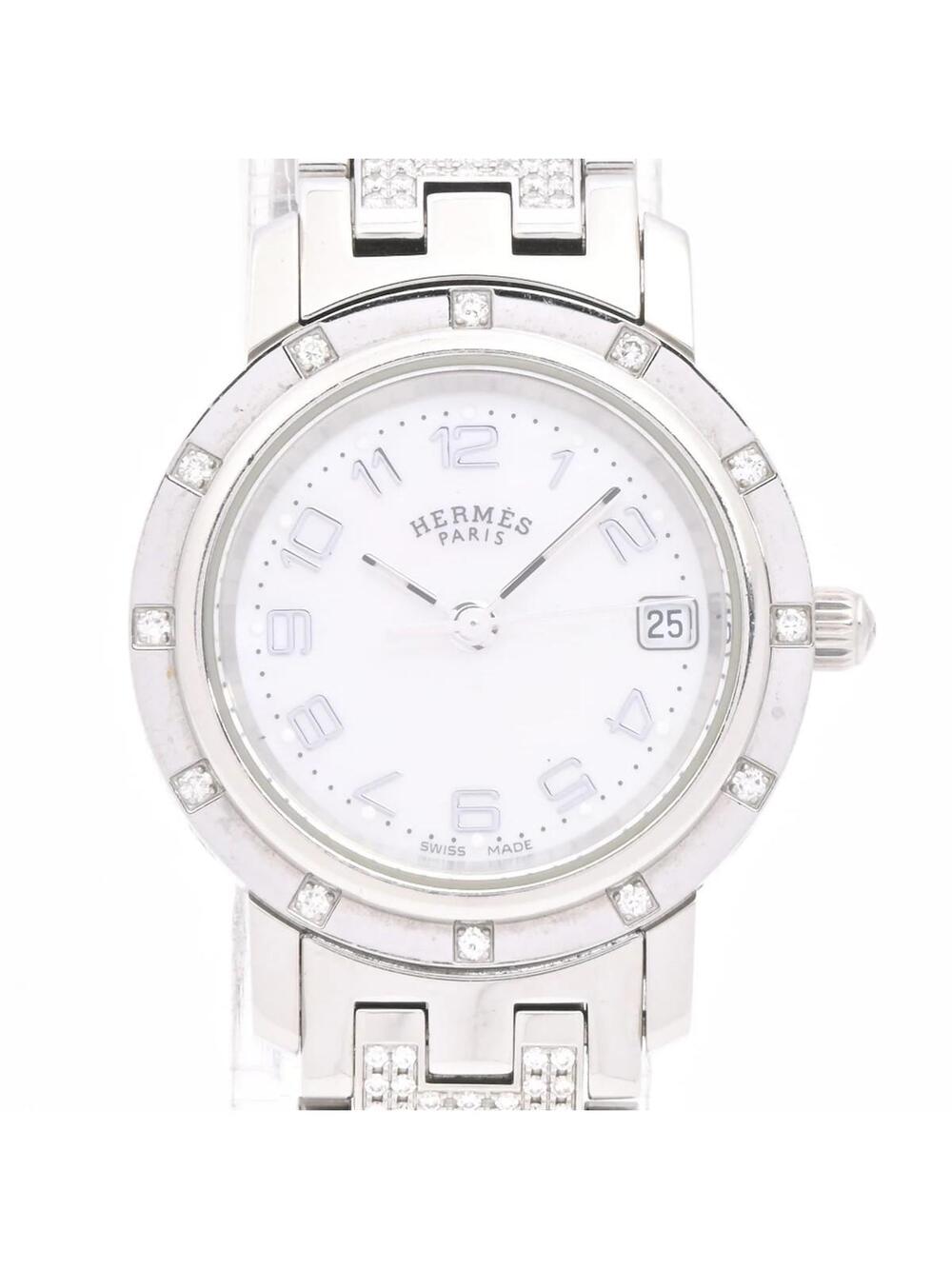Hermes Clipper Nacre 2****** Silver #284859H19B